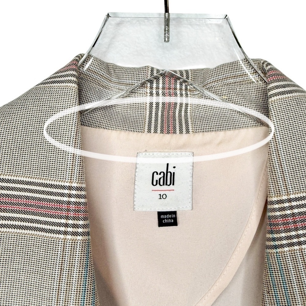 Cabi Sleuth Structured Plaid #5470 Women’s Double Breasted Longline Blazer Sz 10 - Picture 6 of 15